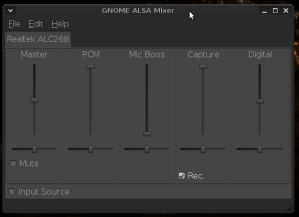 Gnome ALSA Mixer with latest alsa
